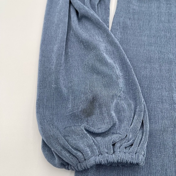 Princess Polly Haleema Long Sleeve Mini Dress Blue Size 8 Square Neck - Picture 4 of 9